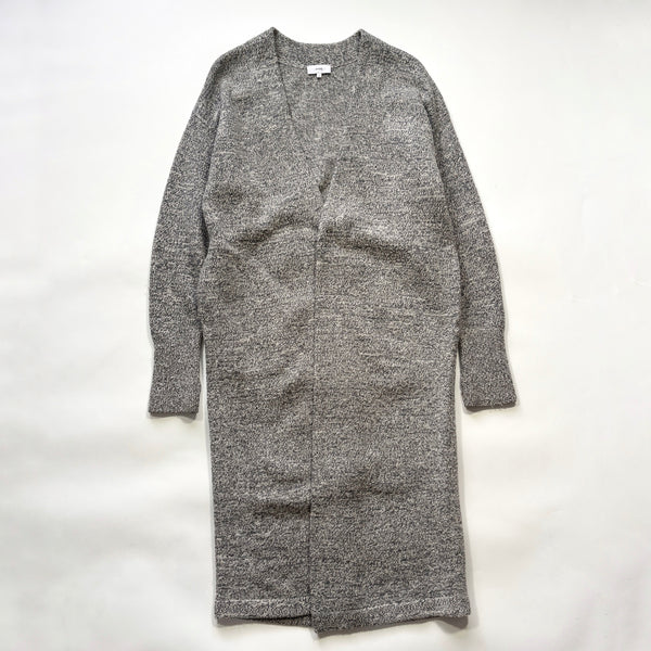 HYKE ハイク ニットコート ロング カーディガン ガウン ウール100% グレー 1